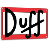 Duff Beer Logo Retro Cartoon The Simpson Wall Bar Man C...