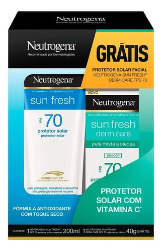 Kit Protetor Solar Neutrogena Corporal & Facial Fps70 Sun 