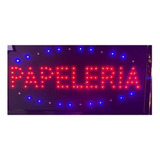 Anuncio Letrero Led Papelería Luminoso Negocio