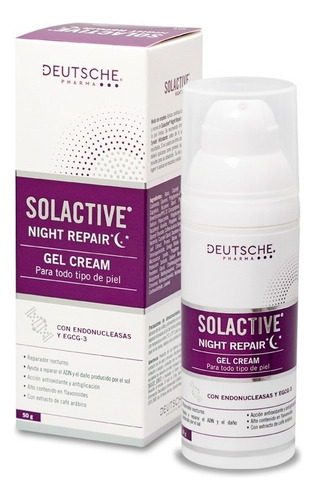 Solactive Night Repair Gel Crema Nocturna 50g Momento De Aplicación Noche Tipo De Piel Normal