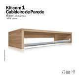 Cabideiro Prateleira Araras Roupas 60x25 Hanover Mdf