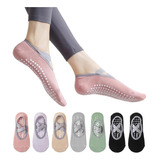 7 Pares De Calcetines De Yoga, Antideslizantes Para Mujer