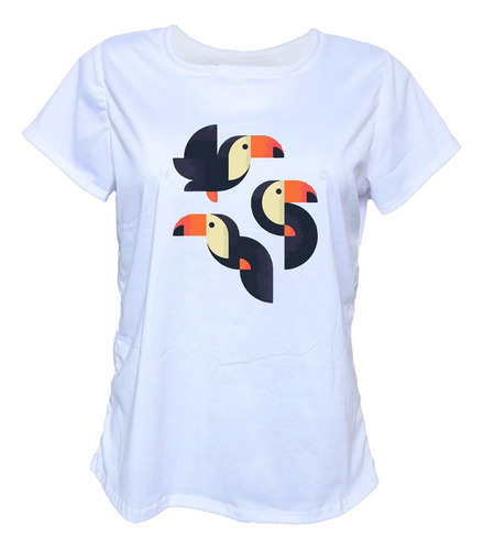 Blusa Playera Grande Mujer Aves Tucanes Arte Abstractos