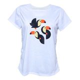 Blusa Playera Grande Mujer Aves Tucanes Arte Abstractos