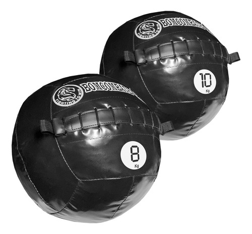 Kit Wall Ball De 08kg + 10kg Treino Funcional Bomcombate