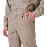 Pantalon De Trabajo Seguridad Beige Marca Ombu Original  Ropa Hasta Talle 56