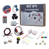 Kit Electrónica Combo 51 Elementos Principiante Niño Leds