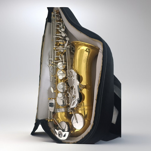 Saxofone Alto Chinês Cor Dourado. Em Ótimo Estado,.