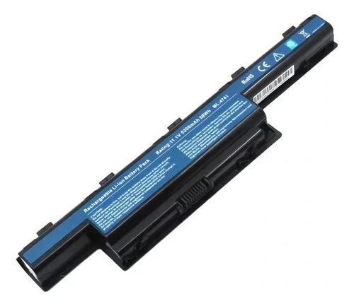 Bateria Para Notebook Acer As10d73 As10d31 As10d41 11.1v Cor Da Bateria Preto