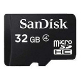 Tarjeta De Memoria Micro Sd Sandisk De 32gb Clase 4 Negro