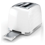 Tostador De Pan O Bagles Black + Decker Con Ranuas Amplias Honey Comb 120v Blanco