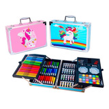 Set Kit Arte Niños Maleta Crayon Acuarela Plumon 145 Piezas