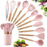 Jogo Talheres Silicone Kit 12 Peças Utensílios Do Chef Top