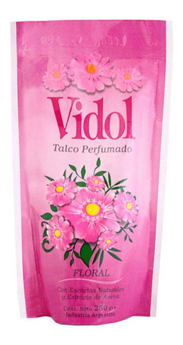 Vidol Talco Bolsa X250gr Perfumado 