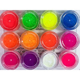 Kit De Pigmentos Neón Uv Mynena - 12 Colores