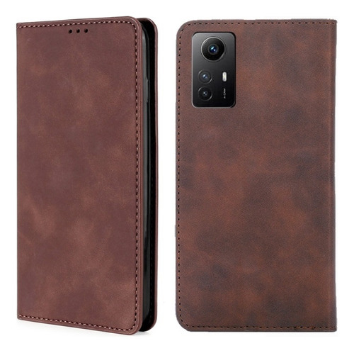 Funda De Cuero Magnética For Teléfono Xiaomi Redmi