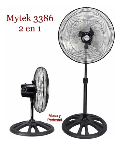 Ventilador Metálico 18  Mytek 2 / 1 Pedestal / Piso Mod 3386