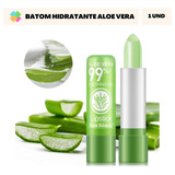 Batom Hidratante Aloe Vera Lipstick Nutritivo 24h Duração Acabamento Cremoso Cor Rosa-claro