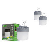 Foco Led Portatil Emergencia Recargable 15w 3 Modos 2 Piezas