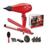 Kit Ferrari Planchita Babyliss + Secador Profesional +extras