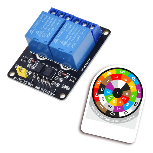 Kit 10 Módulo Relé 2 Canais 5v P/ Arduino Acoplador Óptico