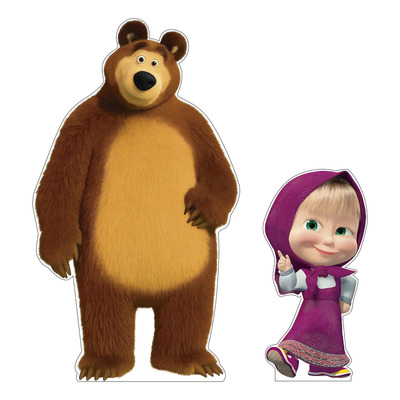 Masha Y El Oso, Figuras Decorativas Con Base, Pack 2 Piezas | Meses sin interés