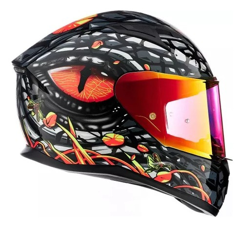 Casco Mac Speed Sauron Bk/or (l)-motor Dos