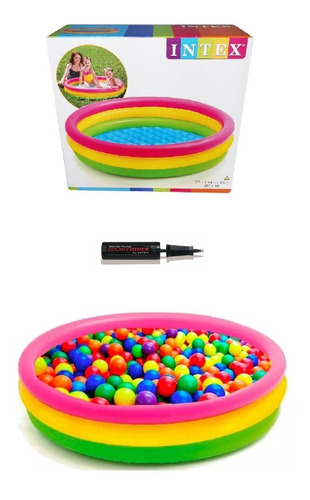 Piscina Marca Intex 1.14 Cms + 100 Pelotas + Inflador