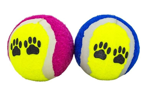 Brinquedo Para Pet Cachorro Gato Bolinha De Tenis Kit Com 3