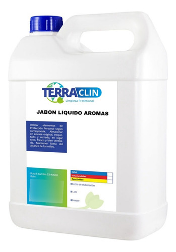 Jabón Líquido Manzana Con Glicerina Terraclin 5 L