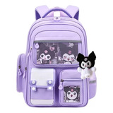 Mochila Escolar Primaria Sanrio Kuromi For Niñas 2024