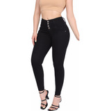 Umarah® Jeans Dama Mezclilla Stretch Negro Push Up Ngls1