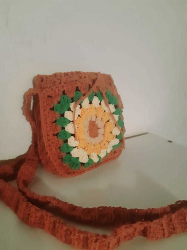 Bandolera Tejida A Crochet Chocolate