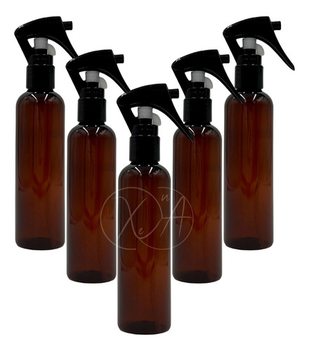 Atomizador Mini Trigger Envases Pet Botella Ambar X 12 Pz