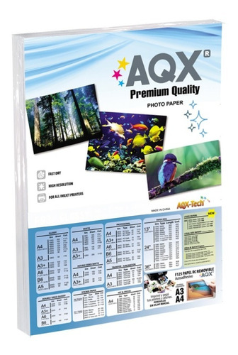 1000 Hojas Papel Fotográfico A4 230gr Hi Glossy Aqx 230g