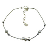 Pulsera Perrito Plata Italiana 925 Con Pelotitas