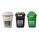 Tres Canecas Basura Reciclaje