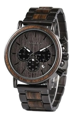 Reloj De Madera Bobo Bird Original Negro Con Café