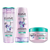 Combo Rutina Capilar Completa Loreal Elvive Hialuronico Pure