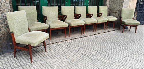 Juego De 4 Sillas Y 4 Sillones  Retro Vintage Mid Century