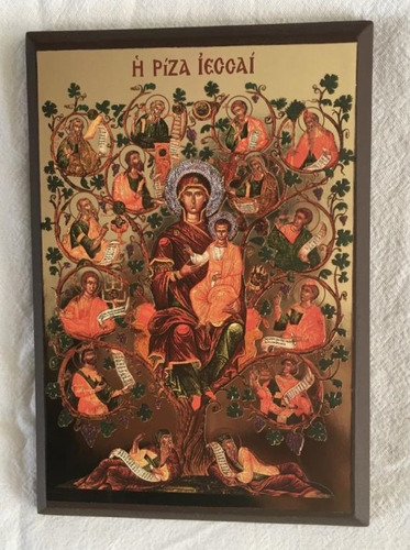 Icono De Árbol De Virgen Con Profetas - Pequeño