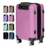 Mala De Viagem Para Bordo Rodinhas 360 Graus Em Abs Pp 10kg Cor Rosa-chiclete