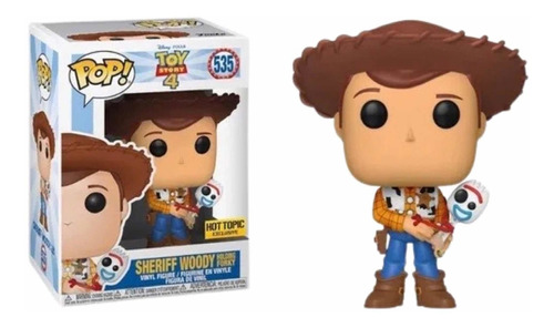 Funko Pop Sheriff Woody Holding Forky #535 Hottopic Exclusiv