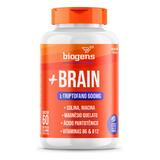 + Brain Triptofano 600mg, 60cps Colina Relax, Foco, Biogens