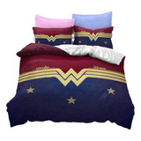 Juego De Ropa De Cama Wonder Woman De 3 Piezas, Tamaño Doble