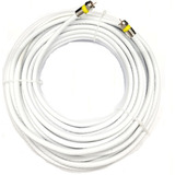 Cabo Coaxial Rg6 Branco Para Tv 1 Metro Montado+ Emenda