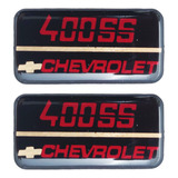 Par Emblemas Chevrolet 400ss Laterales Negros 1999-2020