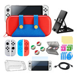 Funlab Funda Switch Estuche Para Nintendo Accesorios - Rojo