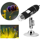 Microscopio Digital Usb Con Zoom 1000x, Cámara Profesional De 2.0 Megapíxeles, Color Negro