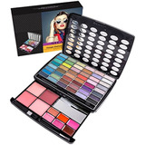 Kit Juego De Maquillaje Profesional + Brochas Premium 18 Pz